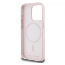 Чохол Karl Lagerfeld Silicone Karl & Choupette Head для iPhone 15 Pro Max Pink with MagSafe (KLHMP15XSKCHPPLP)