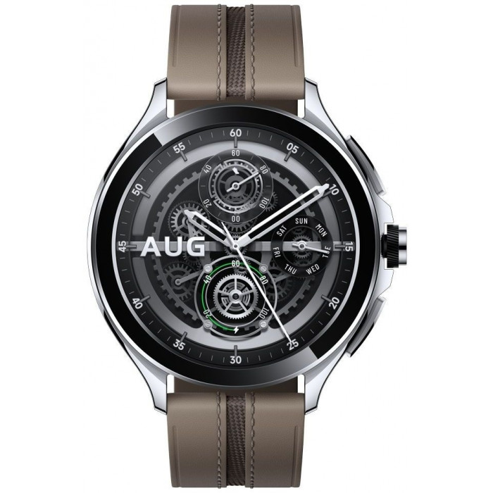 Смарт-часы Xiaomi Watch 2 Pro Bluetooth Silver Case with Brown Leather Strap (BHR7216GL)