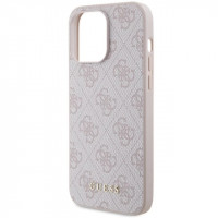 Чохол Guess 4G Metal Gold для iPhone 14 Pro Pink (GUHCP14LG4GFPI)