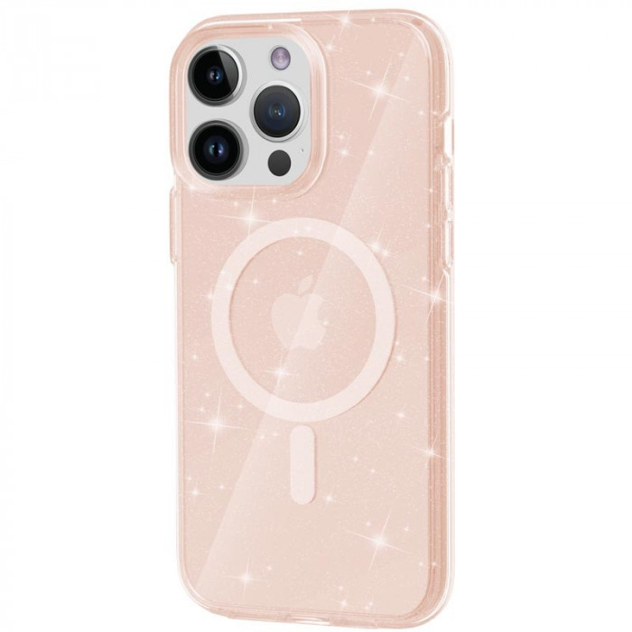 Чехол Galaxy Sparkle MagFit для iPhone 15 Pro Gold+Glitter