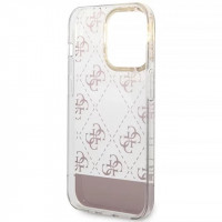 Чохол Guess 4G Pattern Script для iPhone 14 Pro Pink (GUHCP14LHG4MHP)