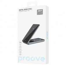 Бездротовий зарядний пристрій Proove Metal Edge 3 in 1 Black (WSME15010003)