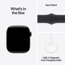 Смарт-годинник Apple Watch Series 10 GPS 42mm Jet Black Aluminium Case with Black Sport Band - S/M (MWWE3QH/A)