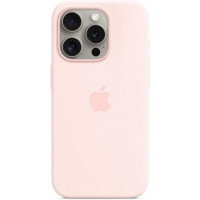 Чохол Silicone Case MagSafe & SplashScreen iPhone 15 Light Pink