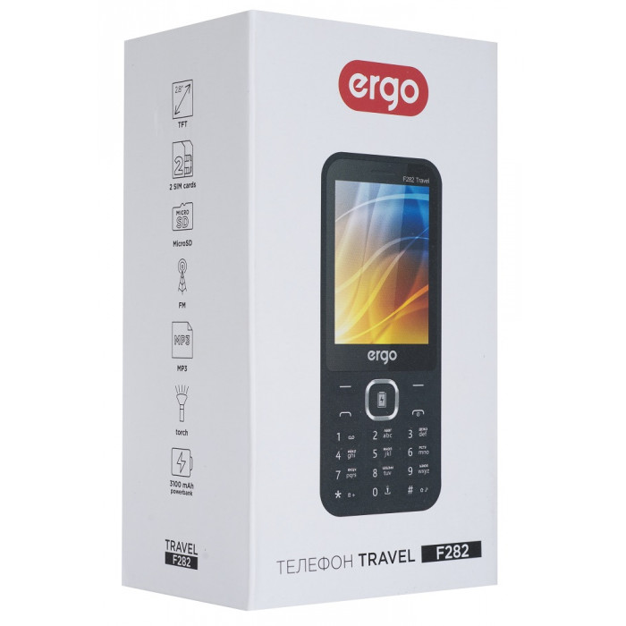 Мобільний телефон Ergo F282 Dual Sim Black