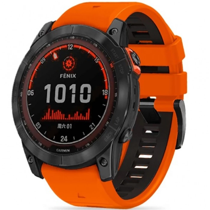 Ремінець Tech-Protect IconBand Pro для Garmin Fenix 5 | 6 | 6 Pro | 7 Orange Black (9319456605075)