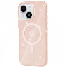 Чехол Galaxy Sparkle MagFit для iPhone 15 Gold+Glitter