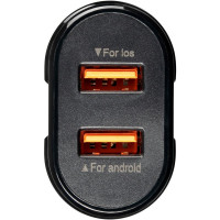Мережевий зарядний пристрій Gelius Avangard GP-HC06 2USB 2.4A 12W + кабель Lightning Black