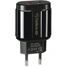 Мережевий зарядний пристрій Gelius Avangard GP-HC06 2USB 2.4A 12W + кабель Lightning Black