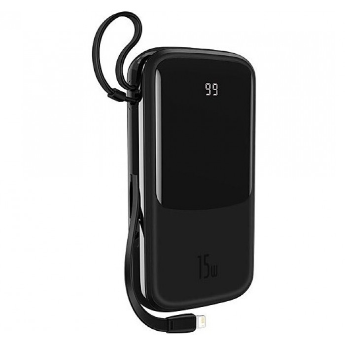 Внешний аккумулятор Power Bank Baseus Bipow Qpow 20000mAh 15W Display Black (+IP Cable) (PPQD-F01)