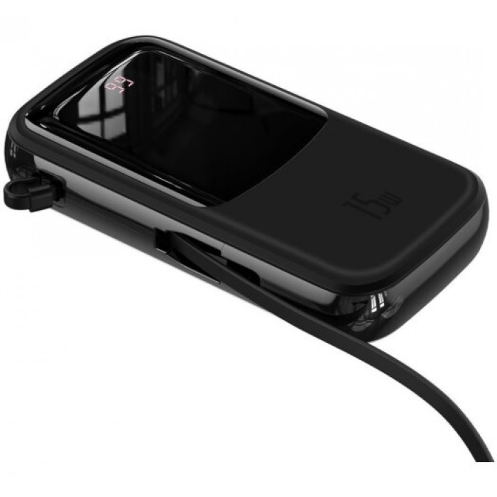 Внешний аккумулятор Power Bank Baseus Bipow Qpow 20000mAh 15W Display Black (+IP Cable) (PPQD-F01)