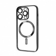 Прозрачный чехол Chrome Case MagSafe для iPhone 14 Black