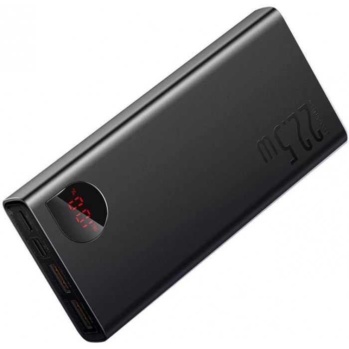 Внешний аккумулятор Power Bank Baseus Adaman Metal 20000mAh 22.5W Display Black (PPAD000101)
