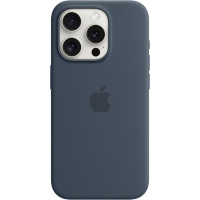 Чохол Silicone Case MagSafe & SplashScreen iPhone 15 Pro Max Storm Blue