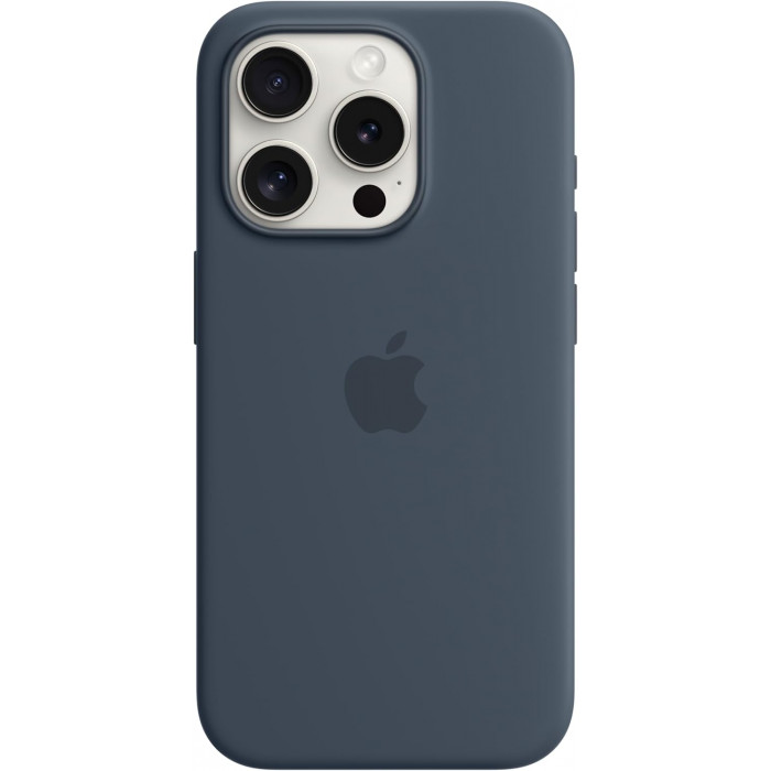 Чехол Silicone Case MagSafe & SplashScreen iPhone 15 Pro Max Storm Blue