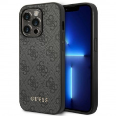 Чохол Guess 4G Metal Gold для iPhone 14 Pro Gray (GUHCP14LG4GFGR)