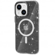Чехол Galaxy Sparkle MagFit для iPhone 15 Black+Glitter