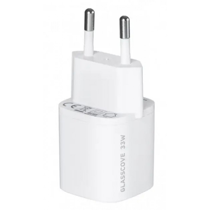 Зарядний пристрій Glasscove 33W GAN 2-PORT TYPE-C + USB TC-099BPQ33