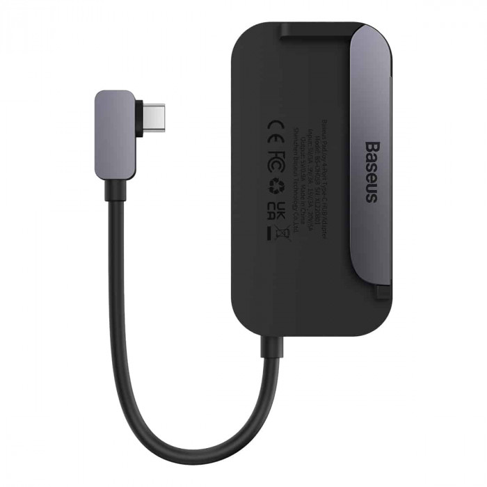 Type-C HUB Baseus PadJoy 4-Port Adapter Dark Gray