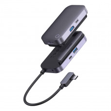 Type-C HUB Baseus PadJoy 4-Port Adapter Dark Gray