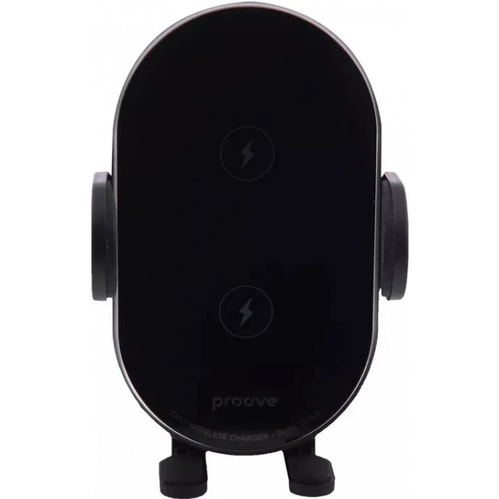 Автодержатель с беспроводной зарядкой Proove Rounded Energy Pro 15W Black (WHRP15010001)