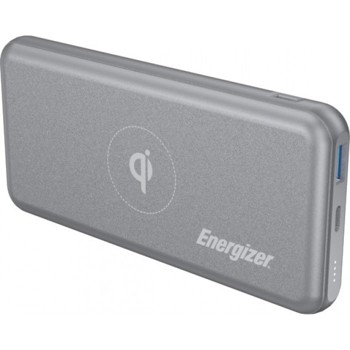 Внешний аккумулятор Power Bank Energizer QE10007PQ-10000mAh Qi wireless Type-C PD (G)