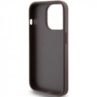 Чехол Guess 4G Metal Gold Logo для iPhone 15 Pro Max Brown (GUHCP15XG4GFBR)