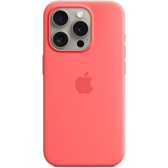 Чехол Silicone Case MagSafe & SplashScreen iPhone 15 Pro Guava