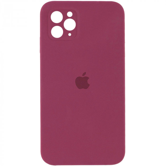 Силиконовая накладка Silicone Case Square iPhone 11 Maroon