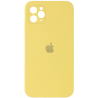 Силиконовая накладка Silicone Case Square iPhone 12 Pro Max Yellow
