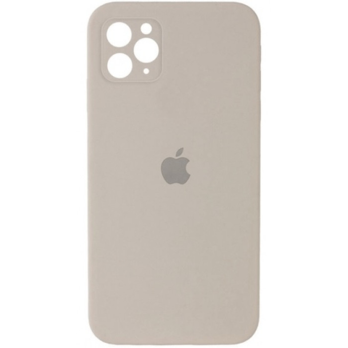 Силиконовая накладка Silicone Case Square iPhone 12 Pro Max Rock Ash