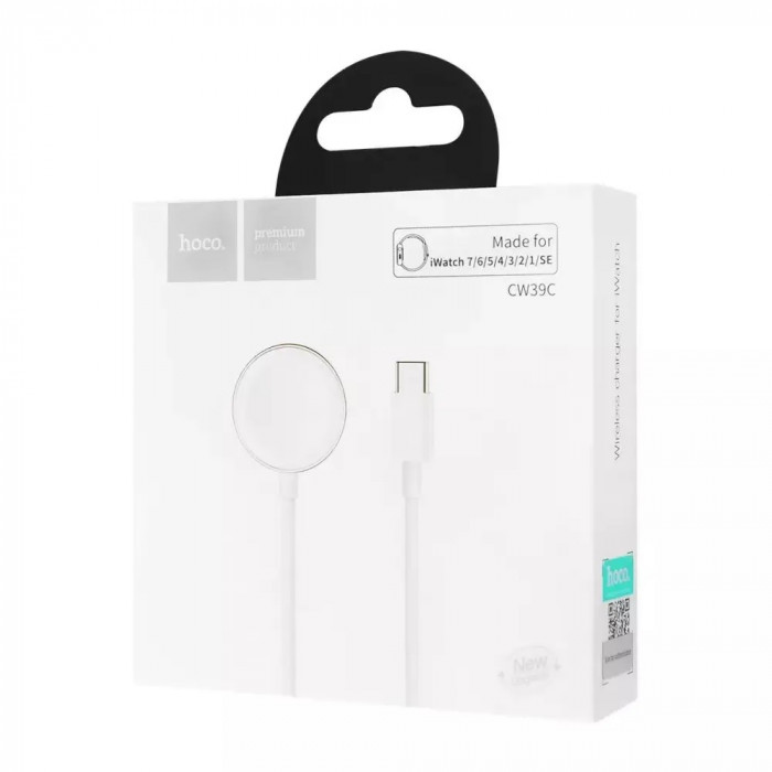 Беспроводное зарядное устройство Hoco CW39 iWatch Type-C White