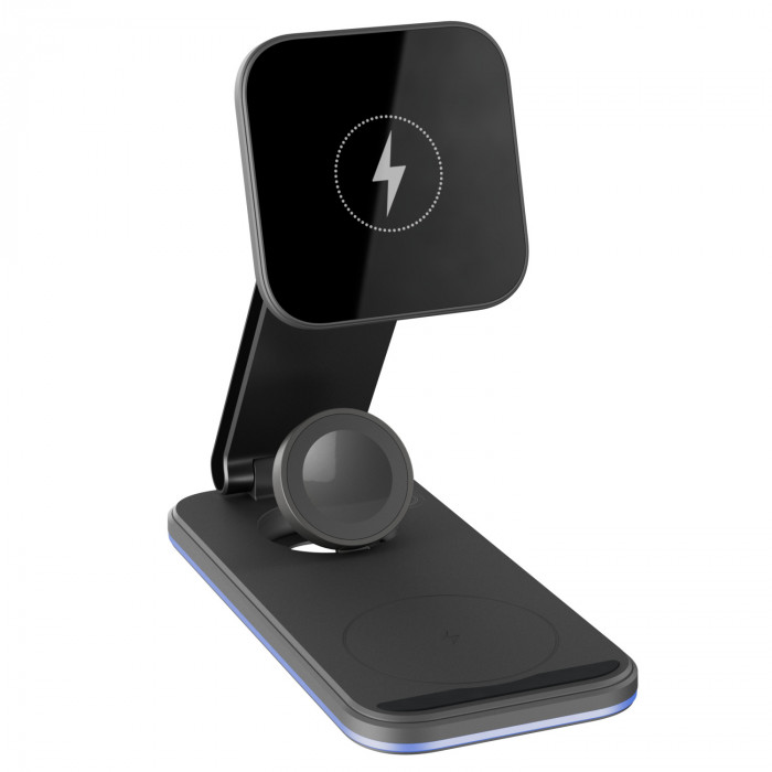 Бездротовий зарядний пристрій Proove Energy Fold 3 in 1 Black (WSEF15010001)