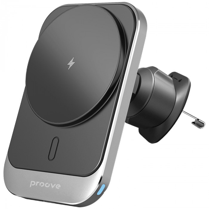 Автодержатель с беспроводной зарядкой Proove Square Magnetic Pro 15W Gray (WHSP15010004)