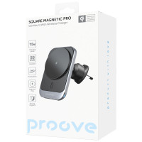 Автодержатель с беспроводной зарядкой Proove Square Magnetic Pro 15W Gray (WHSP15010004)