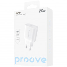 Мережевий зарядний пристрій Proove Rapid 20W USB-C White (WCRP20000102)