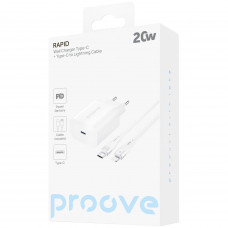 Мережевий зарядний пристрій Proove Rapid 20W USB-C + кабель USB-C to Lightning (WCRP20012102)