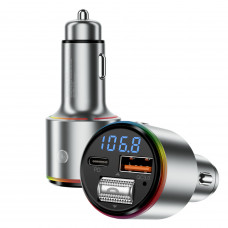 Автомобільний зарядний пристрій Proove FM Launcher Power Drive 30W (PD+QC3.0) Type-C+USB+AUX Silver (FMPD30110006)