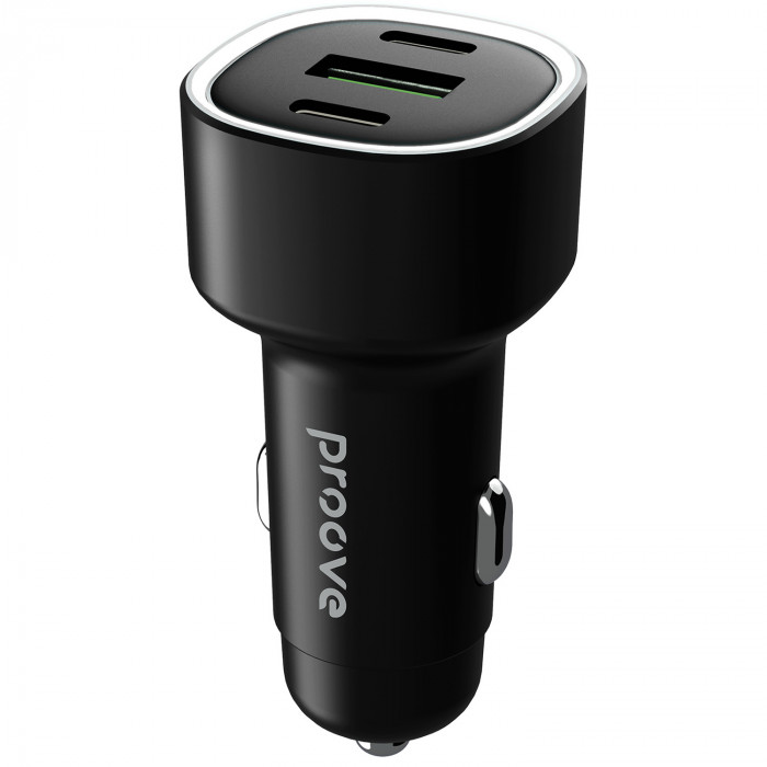 Автомобильное зарядное устройство Proove Flash 60W 2Type-C+USB Black (CCFL60111201)