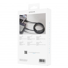 Кабель Proove Rebirth Type-C to Type-C 60W (1m) Black/White (CCRE60002202)