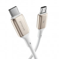 Кабель Proove Flex Metal USB to Micro 2.4A (1m) White (CCFM20001302)