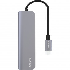 Type-C хаб Proove Arc Link 5 in 1 (2 Type-C 3.0 + 2 USB 3.0 + HDMI) Silver (HBAL00010604)
