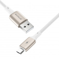 Кабель Proove Dense Metal USB to Micro USB 2.4A (1m) White (CCDM20001302)
