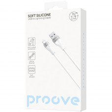 Кабель Proove Soft Silicone USB to Lightning 2.4A (1m) White (CCSO20001102)