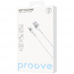 Кабель Proove Soft Silicone USB to Type-C 3A (1m) White (CCSO20001202)