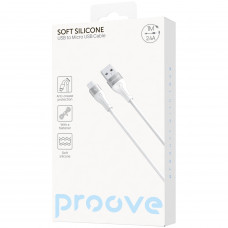 Кабель Proove Soft Silicone USB to Micro USB 2.4A (1m) White (CCSO20001302)