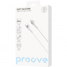 Кабель Proove Soft Silicone Type-C to Type-C 60W (1m) White (CCSO60002202)