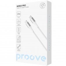 Кабель Proove WireX Pro Type-C to Type-C 100W (1.5m) White (CCWX11002202)