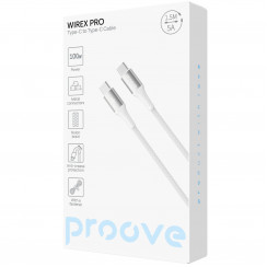 Кабель Proove WireX Pro Type-C to Type-C 100W (1.5m) White (CCWX11002202)