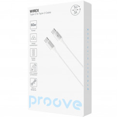 Кабель Proove WireX Type-C to Type-C 60W (1m) White (CCWX60002202)